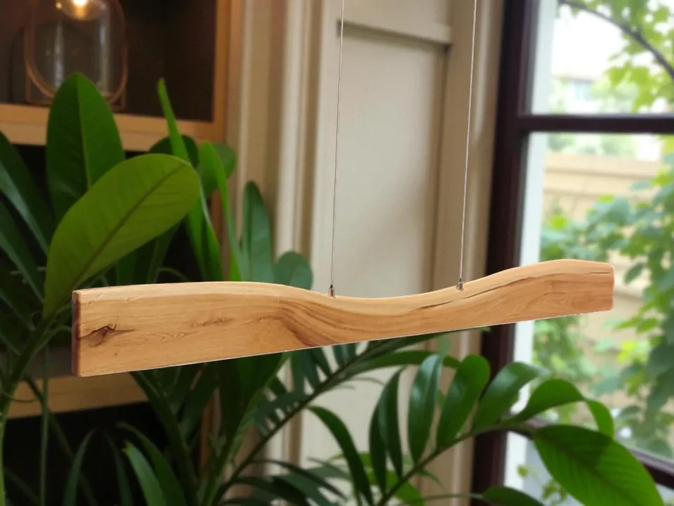 FRIESENLICHT Fona Hängeleuchte Eiche 120cm dimmbar