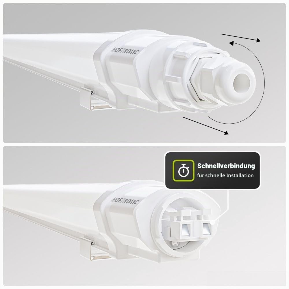 Hoftronic Q-Series Feuchtraumleuchte 120cm 36W 6500K 2er