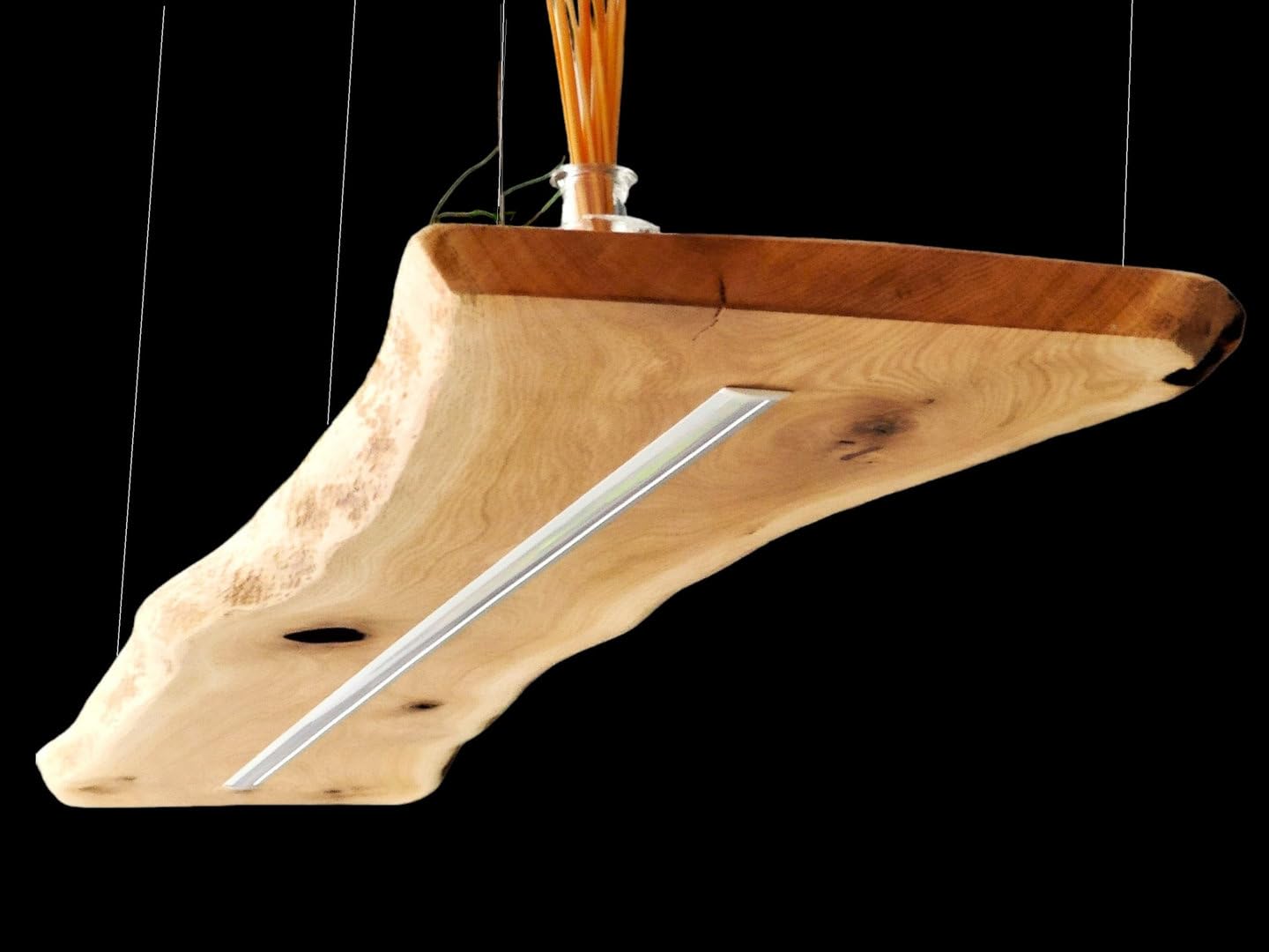 FRIESENLICHT Eska Pendelleuchte Holz 150cm 2x LED Wildeiche