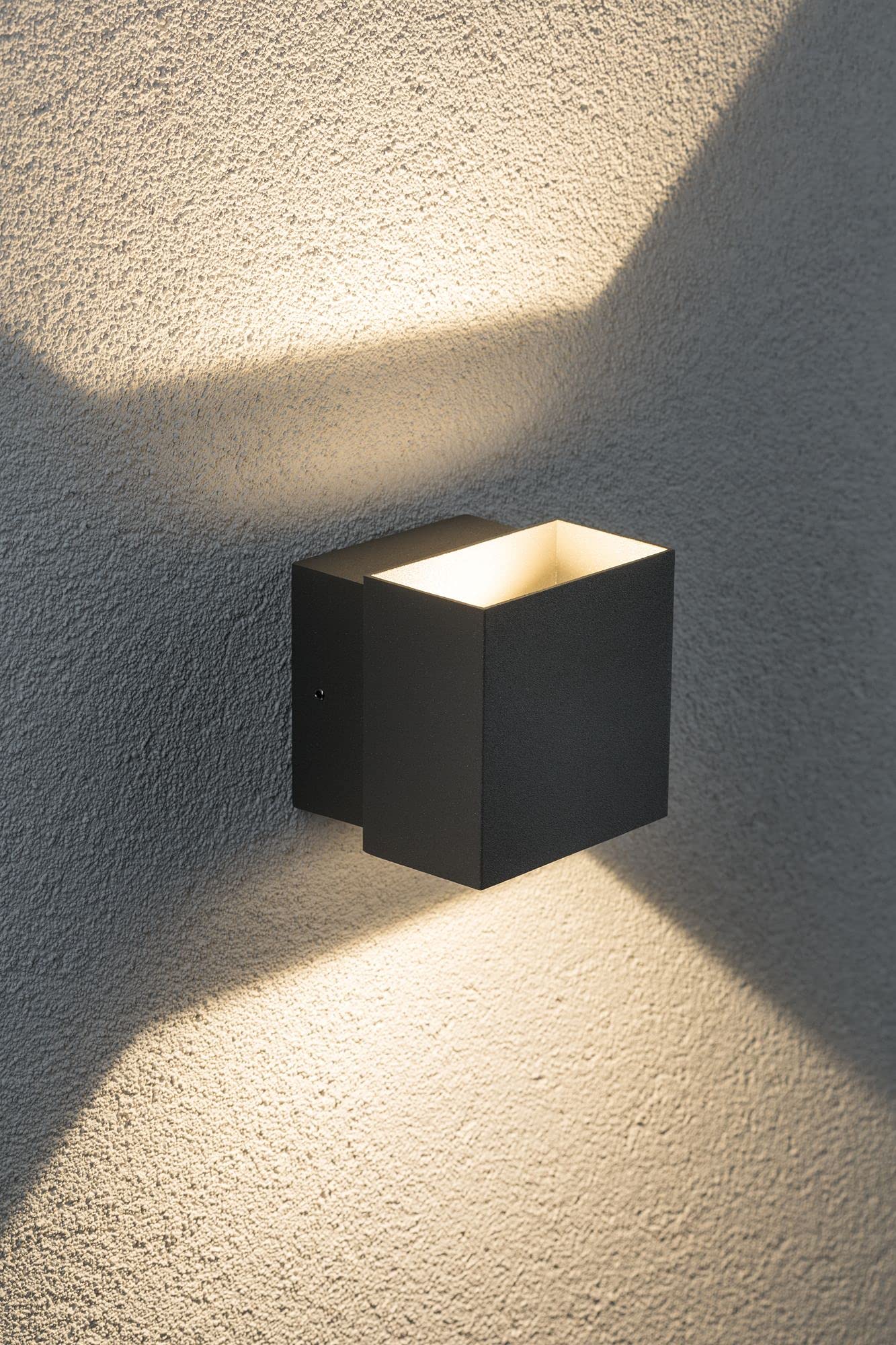 Paulmann Cybo LED Wandaufbauleuchte eckig grau IP65 2x3W