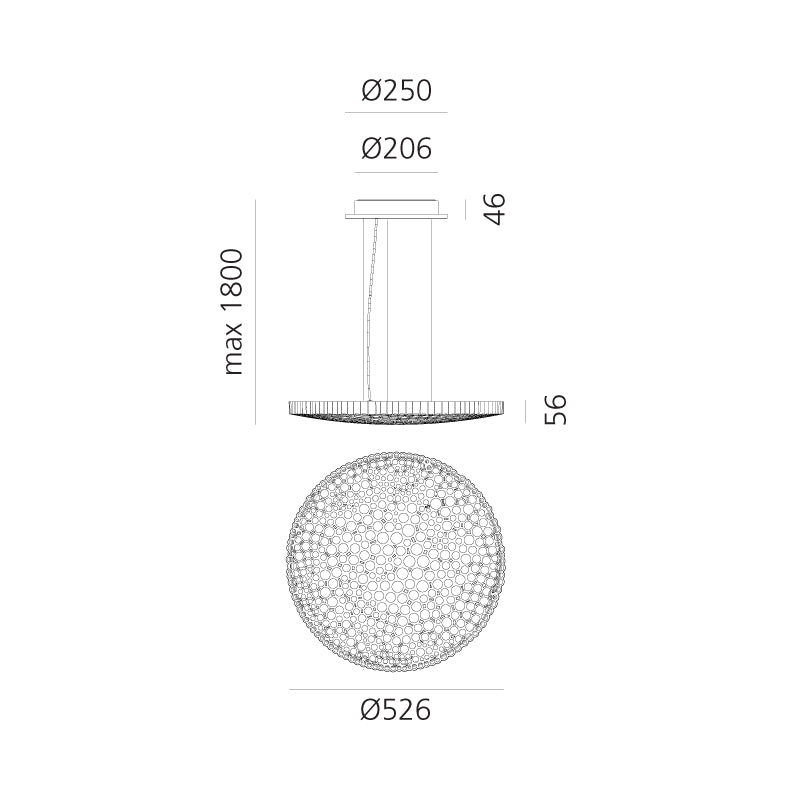 Artemide Calipso Pendelleuchte Weiß 2700K dimmbar