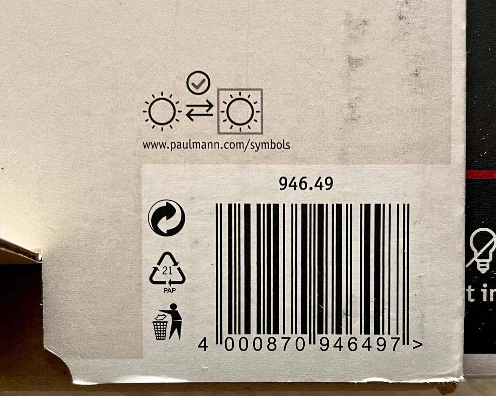 Paulmann 94649 Tubs Außen-Wandleuchte E27 IP44 Grau