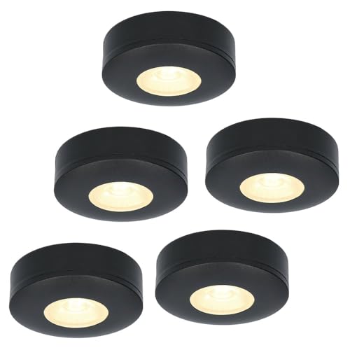 Hoftronic Pavo Aufbaustrahler 5er Set schwarz warmweiß