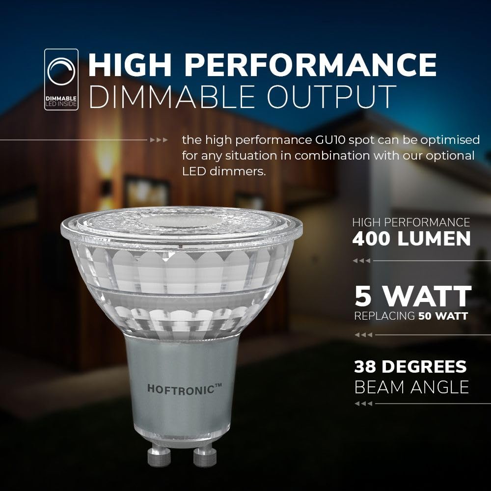 Hoftronic GU10 LED-Spot 4W 6000K tageslicht