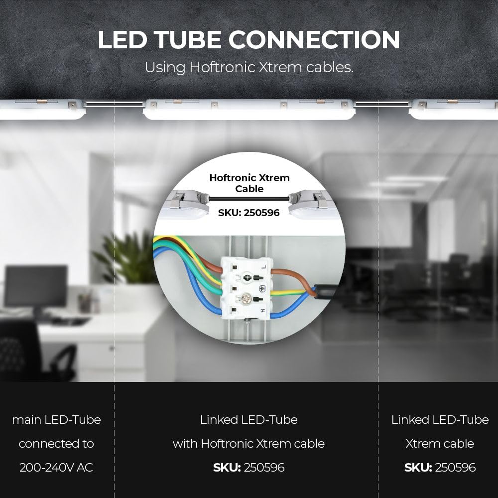 Hoftronic LED Feuchtraumleuchte 150cm 4000K 24W