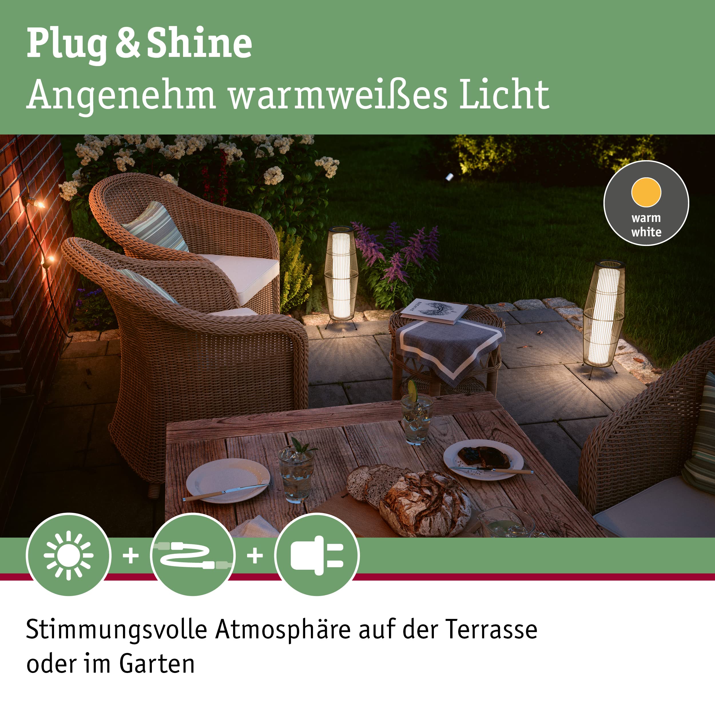 Paulmann Plug & Shine Classic Light Basket Außenleuchte 3000K