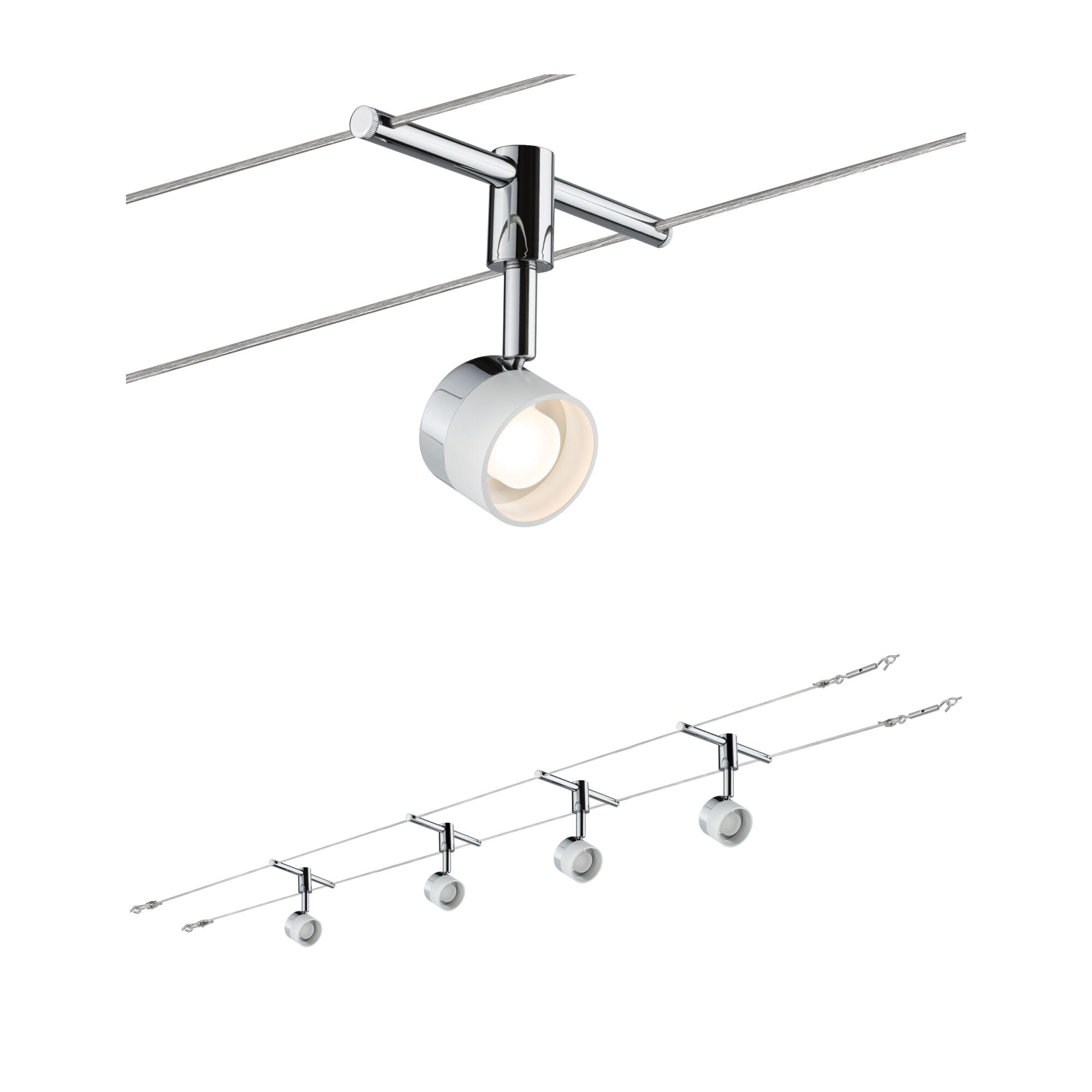 Paulmann 940.80 Stage Seilsystem LED-Set weiß 4x5W warmweiß