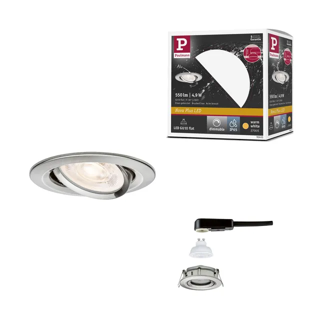 Paulmann Nova Plus GU10 Flat 92415 Einbauleuchte eisen warmweiß