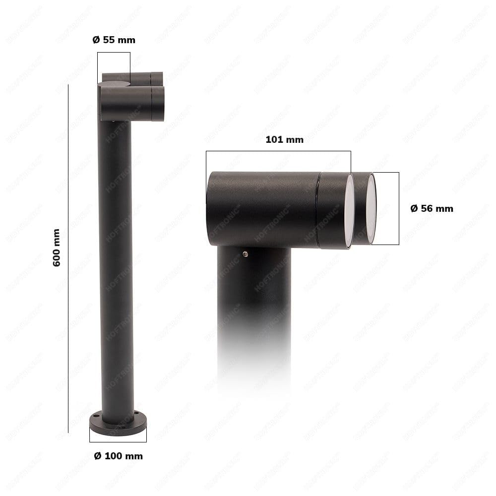 Hoftronic Aspen Pollerleuchte 60cm schwarz 2700K warmweiß