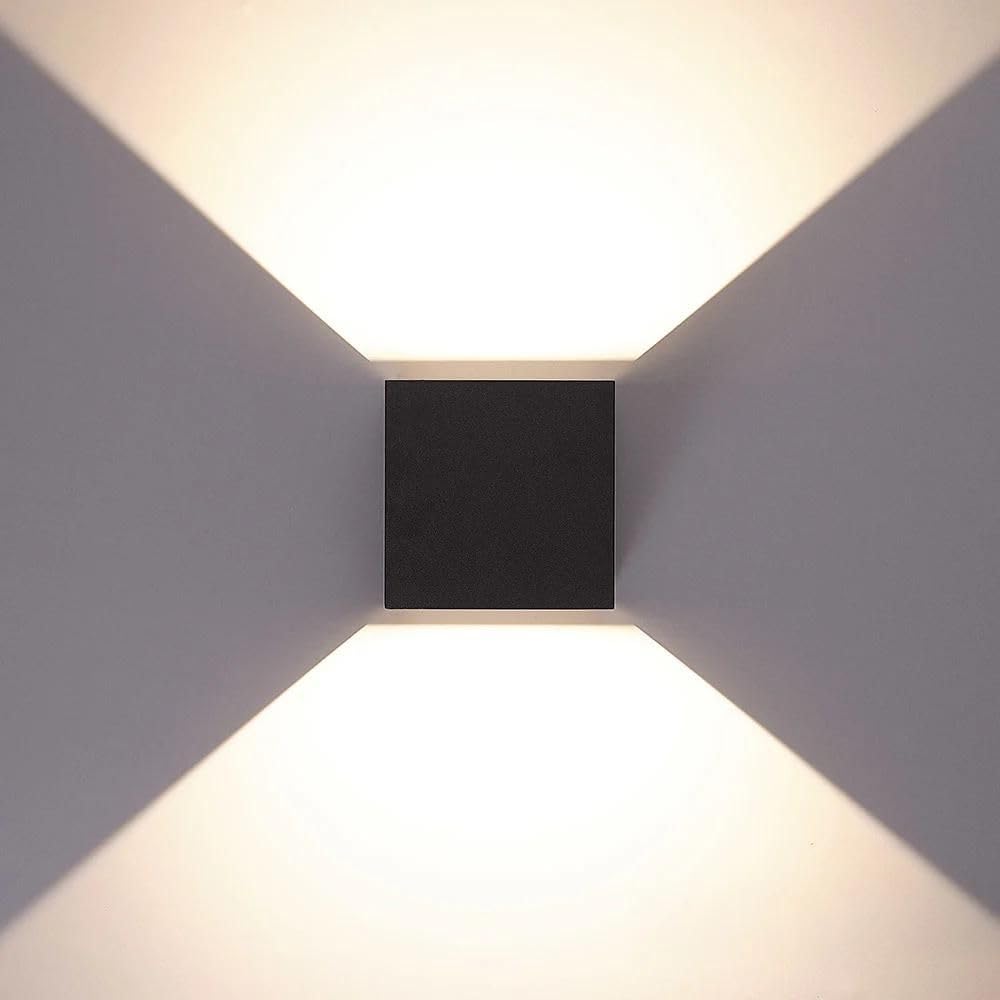 Hoftronic Kansas XL LED Wandleuchte schwarz IP65