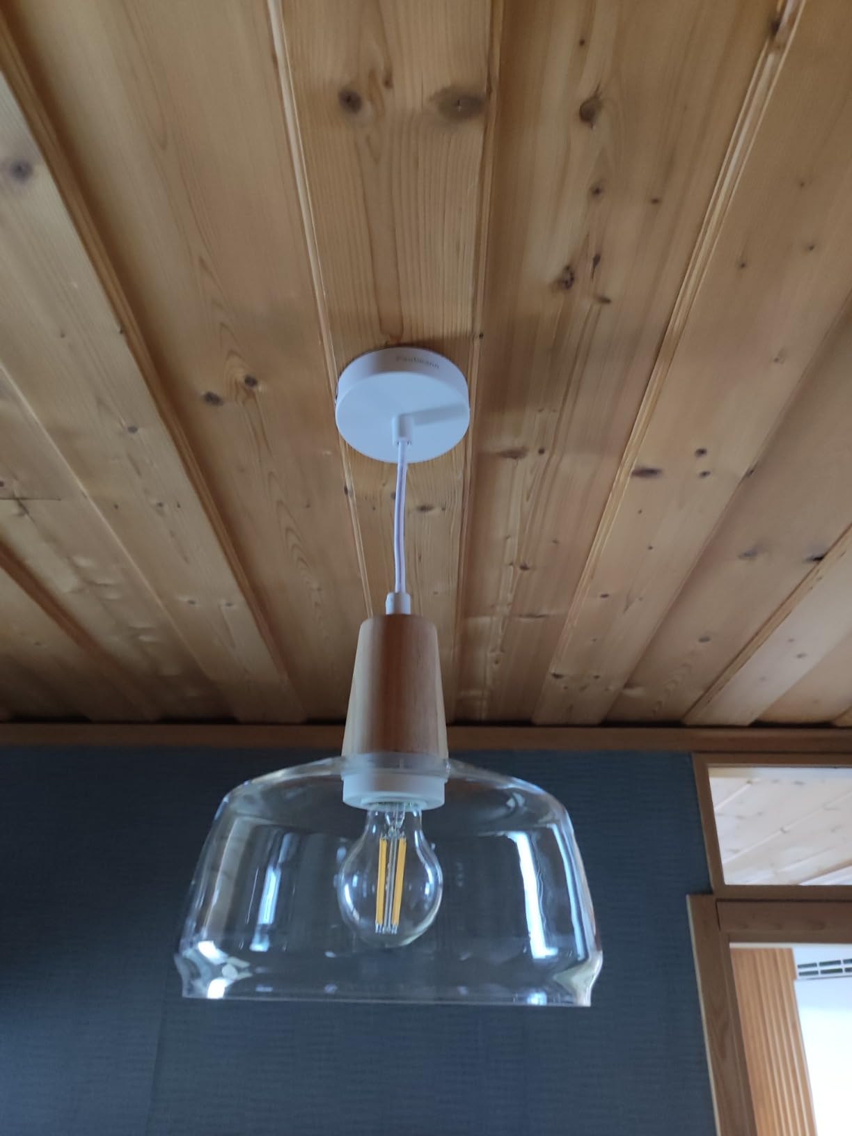 Paulmann Neordic 79744 Pendelleuchte Holz Stoffkabel