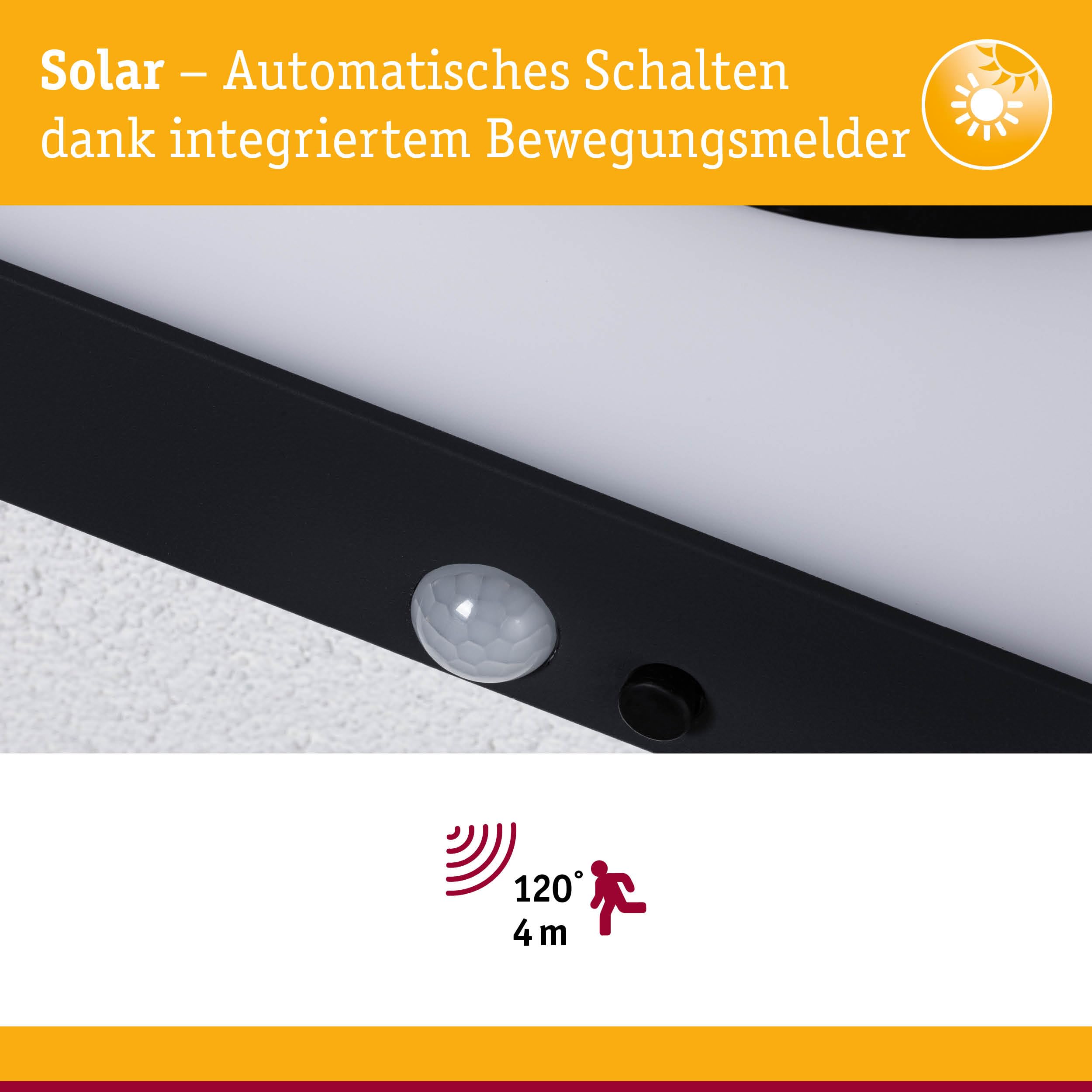 Paulmann Taija 94263 Solar-Panel-Leuchte anthrazit warmweiß