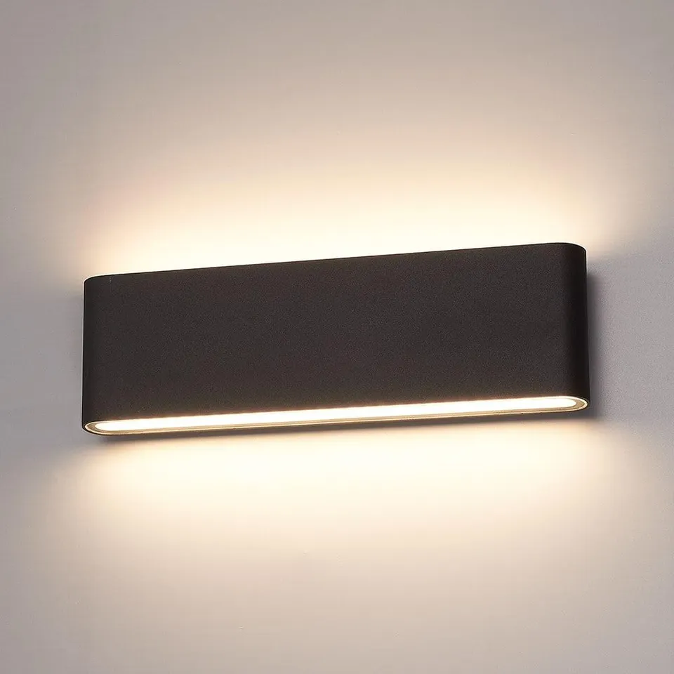 Hoftronic Dallas XL Wandleuchte Up Down schwarz 24W 3000K