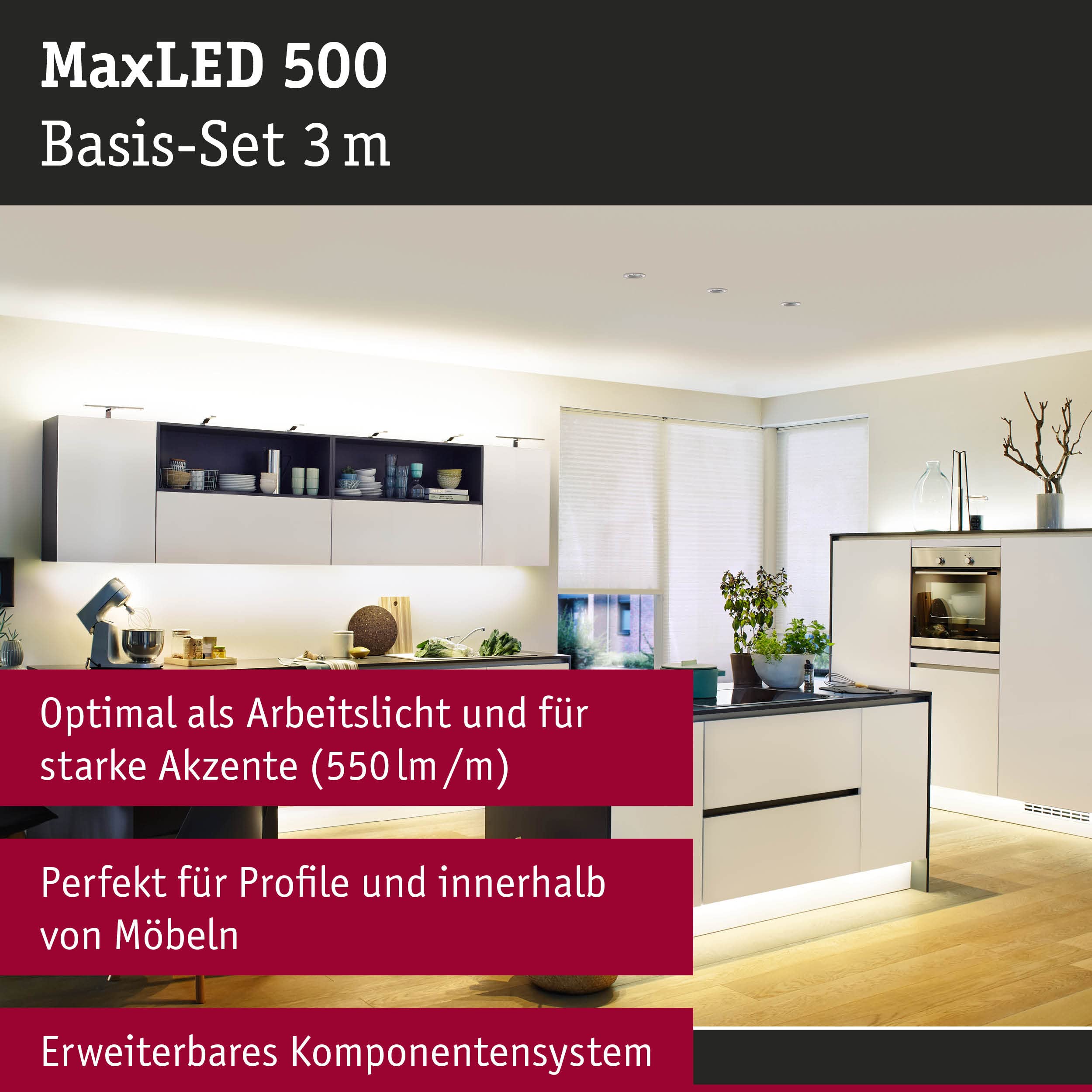 Paulmann MaxLED 705.79 LED-Streifen 3m Basisset tageslichtweiß