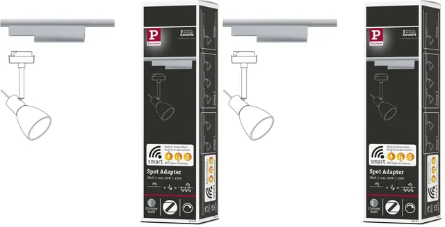Paulmann URail 96893 Spotadapter Chrom matt 2 Stück