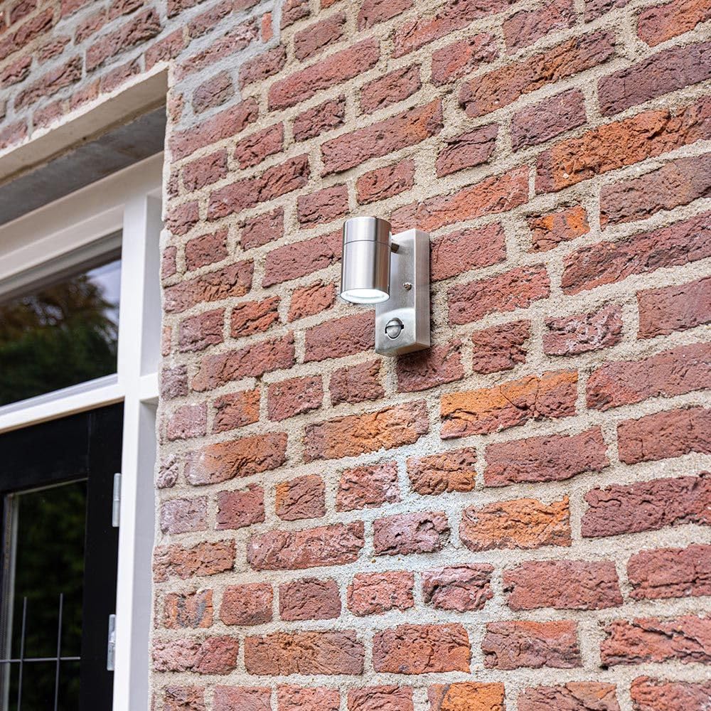 Hoftronic Mason Außenwandleuchte Edelstahl 6000K Sensor