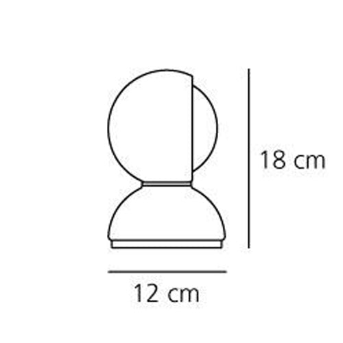 Artemide Eclisse Tischleuchte Weiß Metall verstellbar