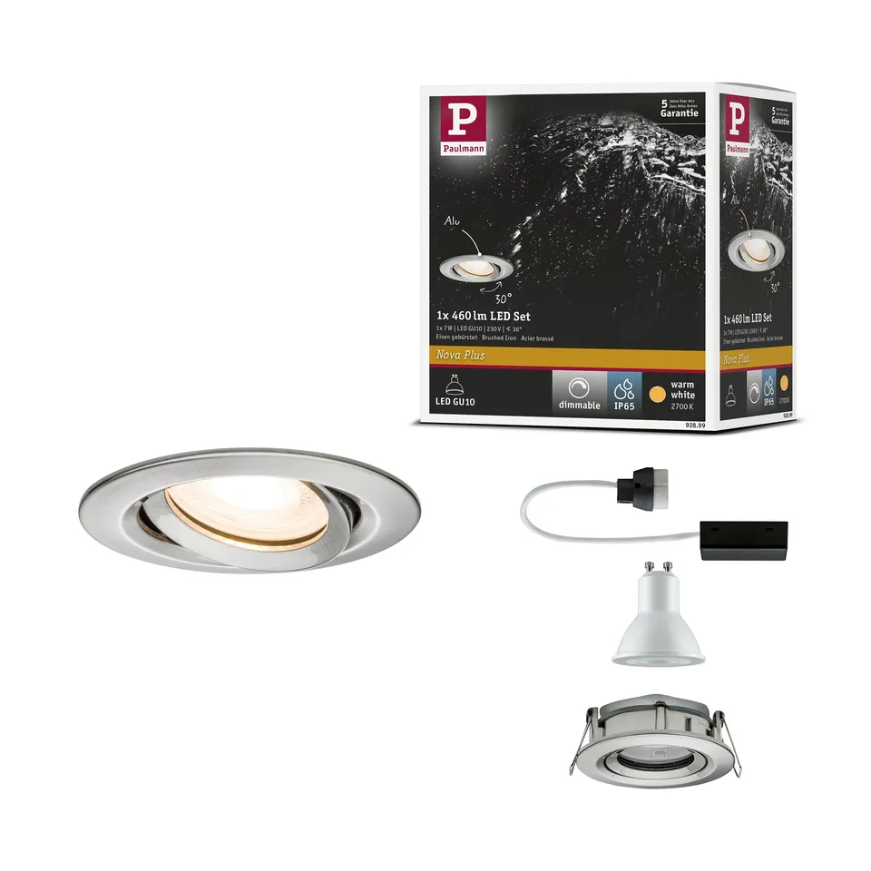 Paulmann Premium EBL Einbauspot IP65 GU10 Eisen gebürstet