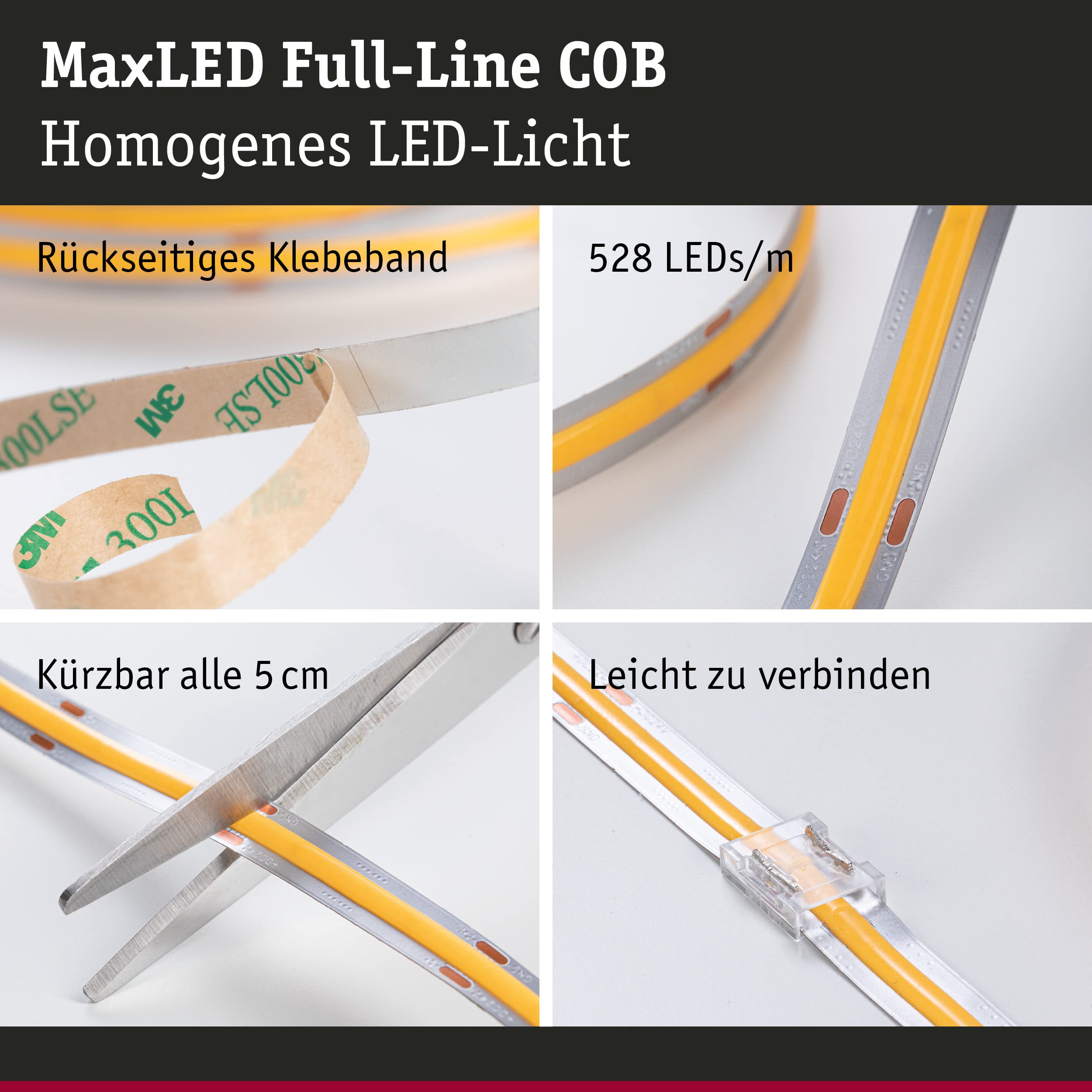 Paulmann MaxLED 500 71047 LED Stripe 2,5m 2700K silber