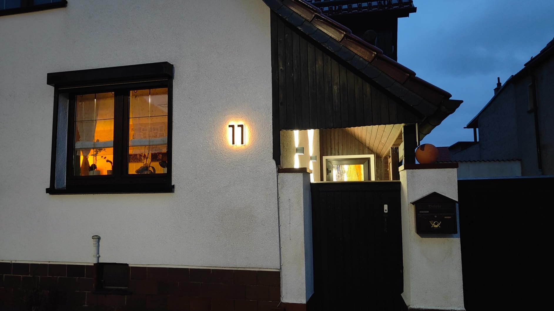 Paulmann LED Solar Hausnummer 1 IP44 Schwarz warmweiß