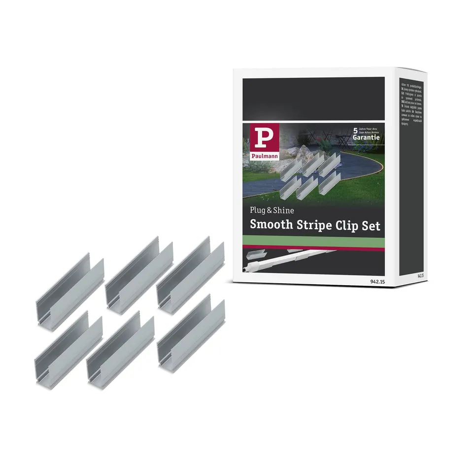 Paulmann Plug&Shine Neon Stripe 6 Montage-Clips weiß