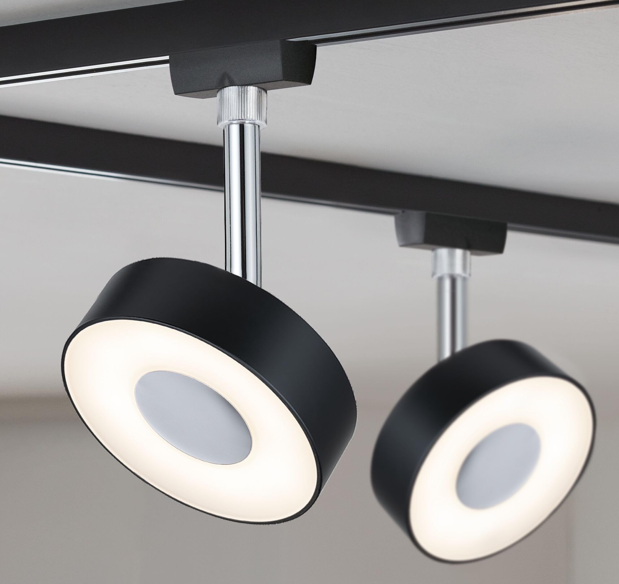 Paulmann URail 96915 Circle Schienenspot Schwarz matt dimmbar