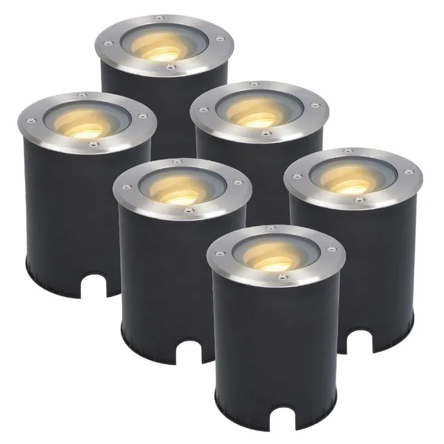Hoftronic Lilly Bodeneinbaustrahler 2700K 6er Set IP67