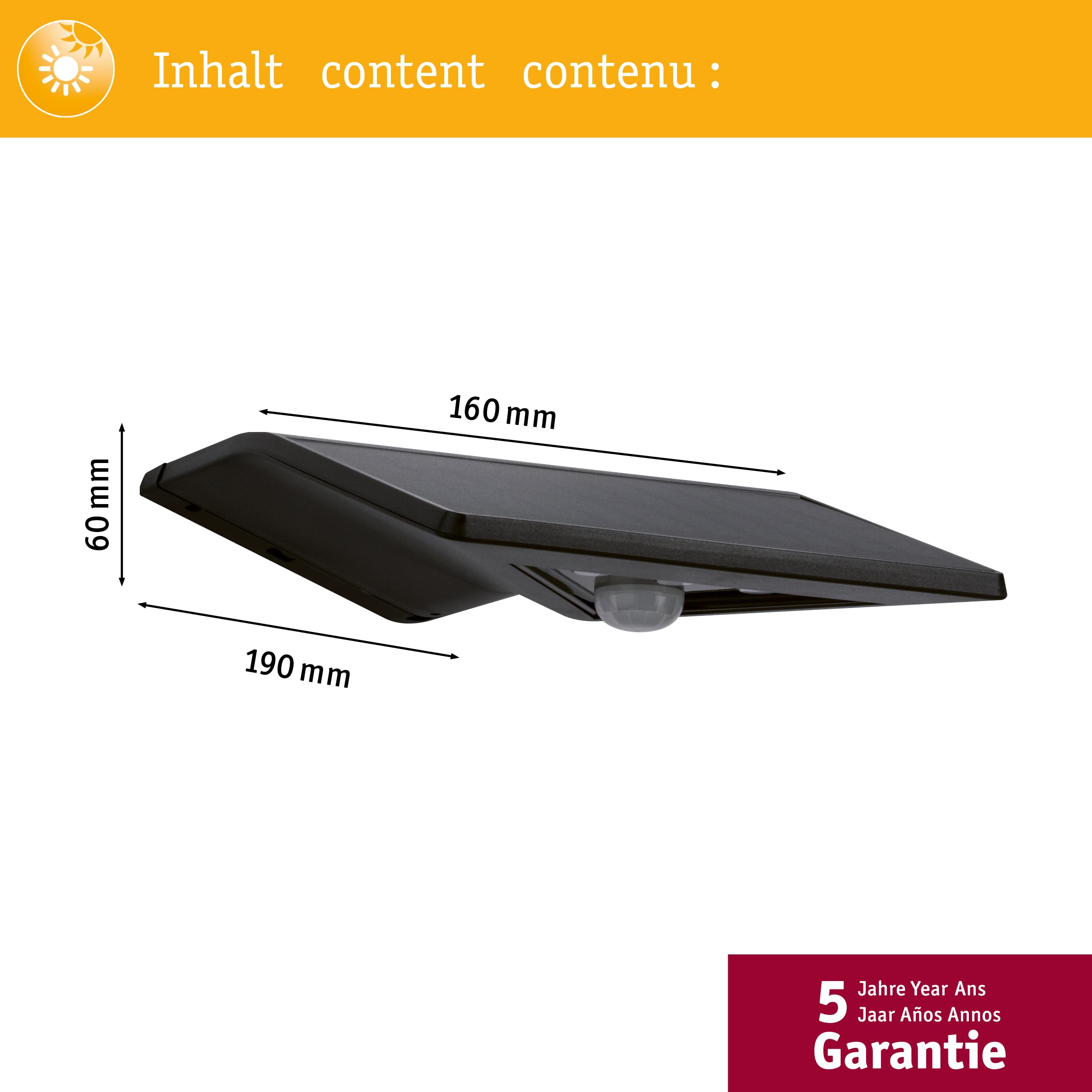 Paulmann Yoko 94245 Solar Wandleuchte Anthrazit warmweiß