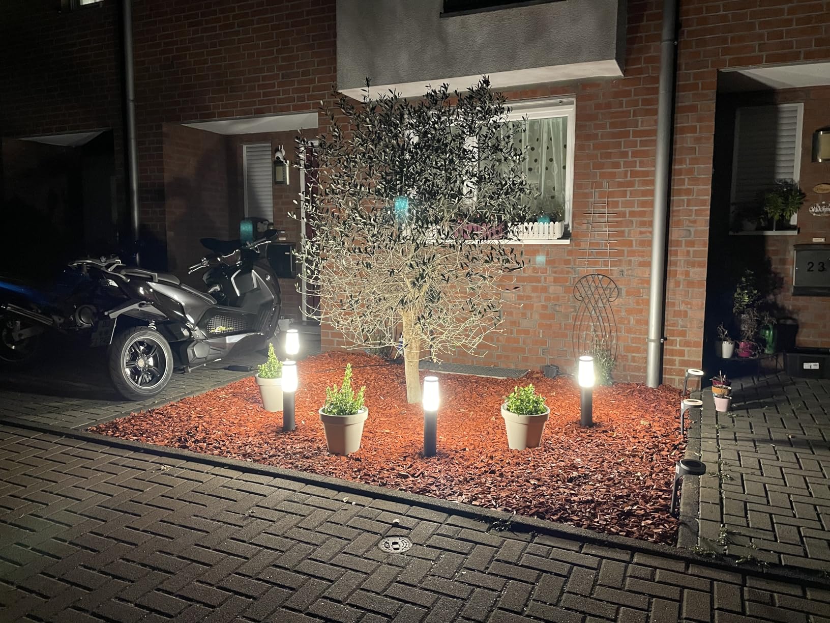 MATO Wegeleuchte Außen 50cm Edelstahl 4er-Set anthrazit