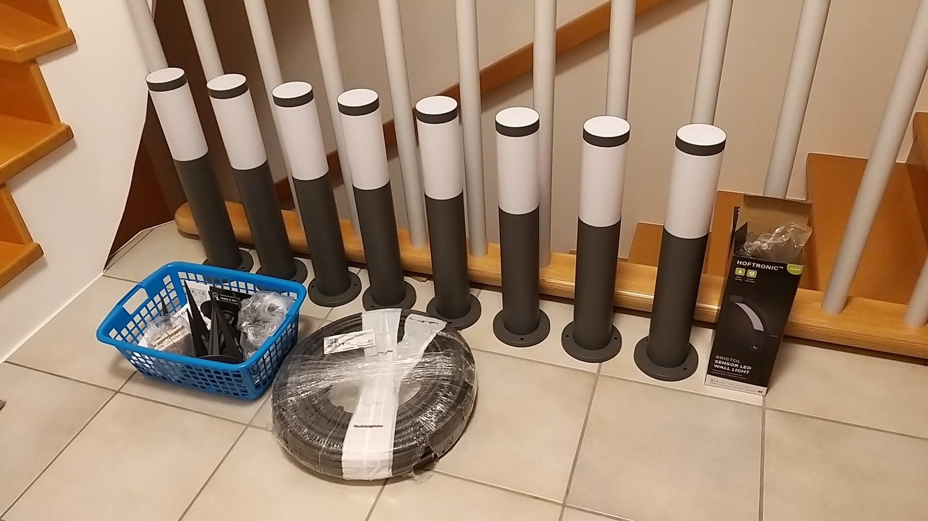 MATO Wegeleuchte Außen 50cm Edelstahl 4er-Set anthrazit
