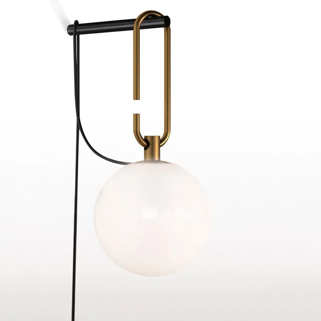 Artemide NH Wall Wandleuchte Glas Messing dimmbar