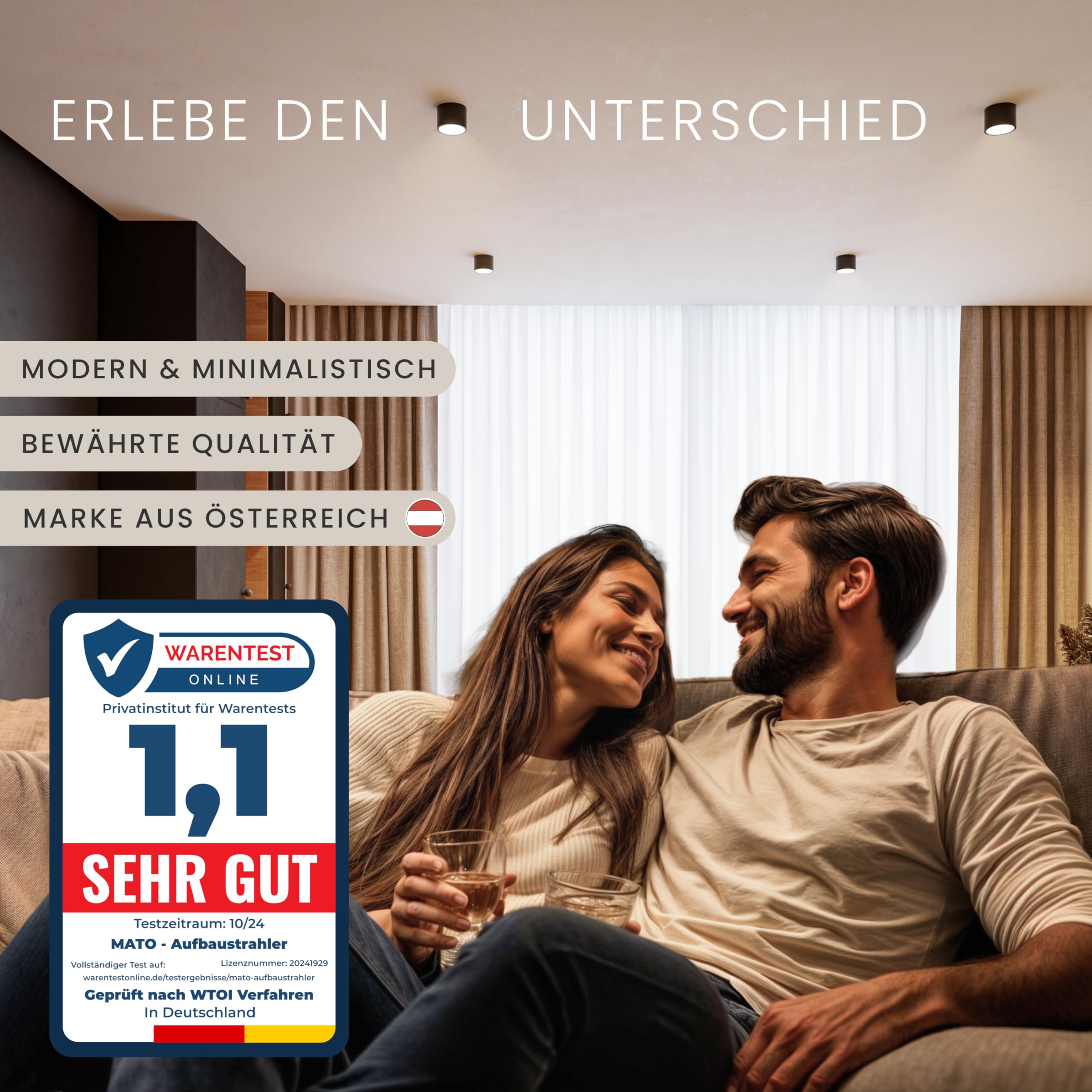 MATO GX53 Aufbauspot 3er-Set IP44 schwarz Ø80x60mm