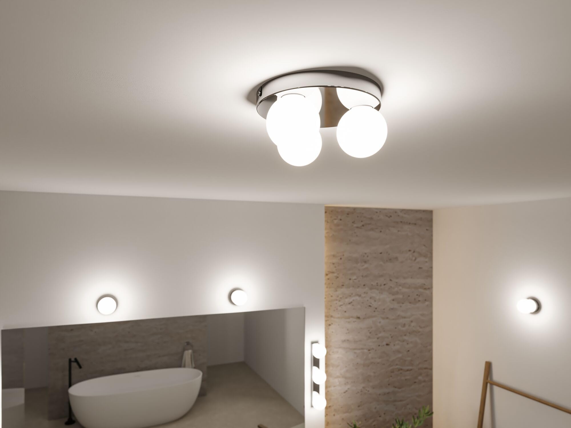 Paulmann Selection Bathroom Gove 71062 Deckenleuchte 3er Chrom IP44