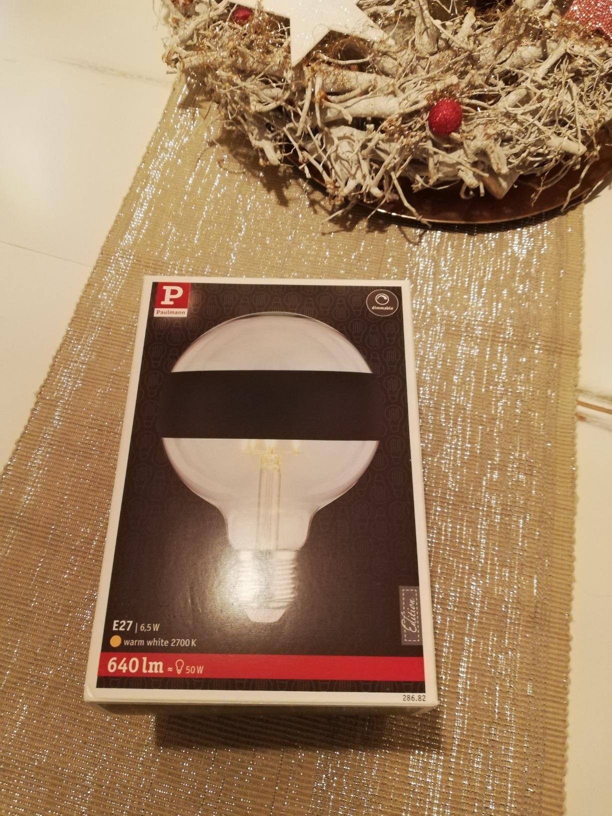 Paulmann 28682 Filament LED Lampe G125 E27 Ringspiegel 2700K