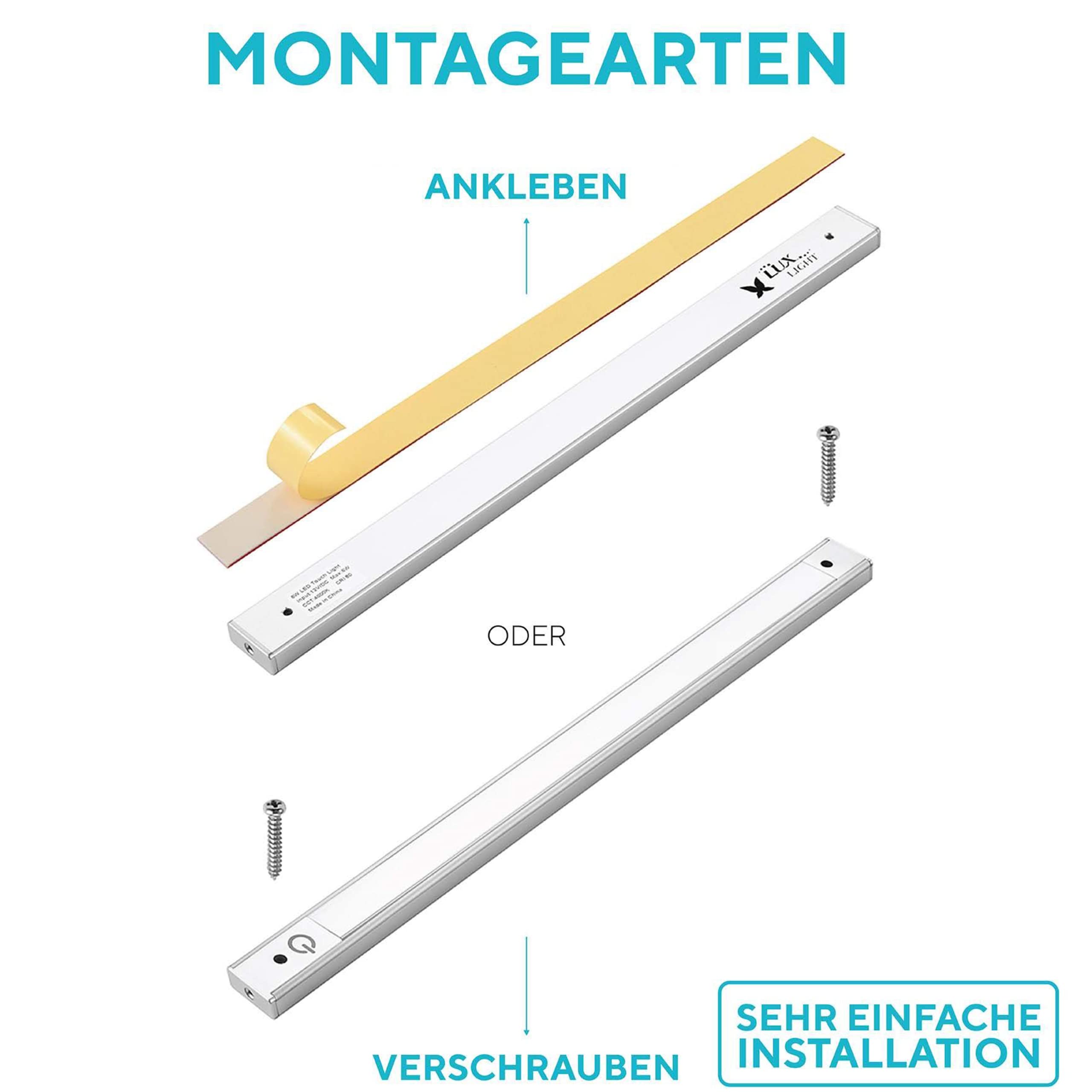 Phonar LED-Unterbauleuchte 60cm 3000K warmweiß Berührung