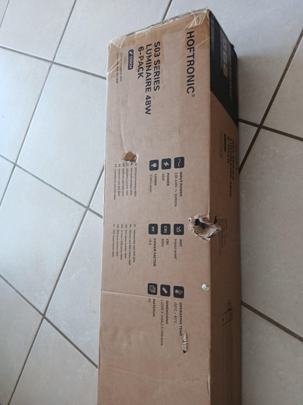 Hoftronic Feuchtraumleuchte 150cm 48W 2er Set neutralweiß