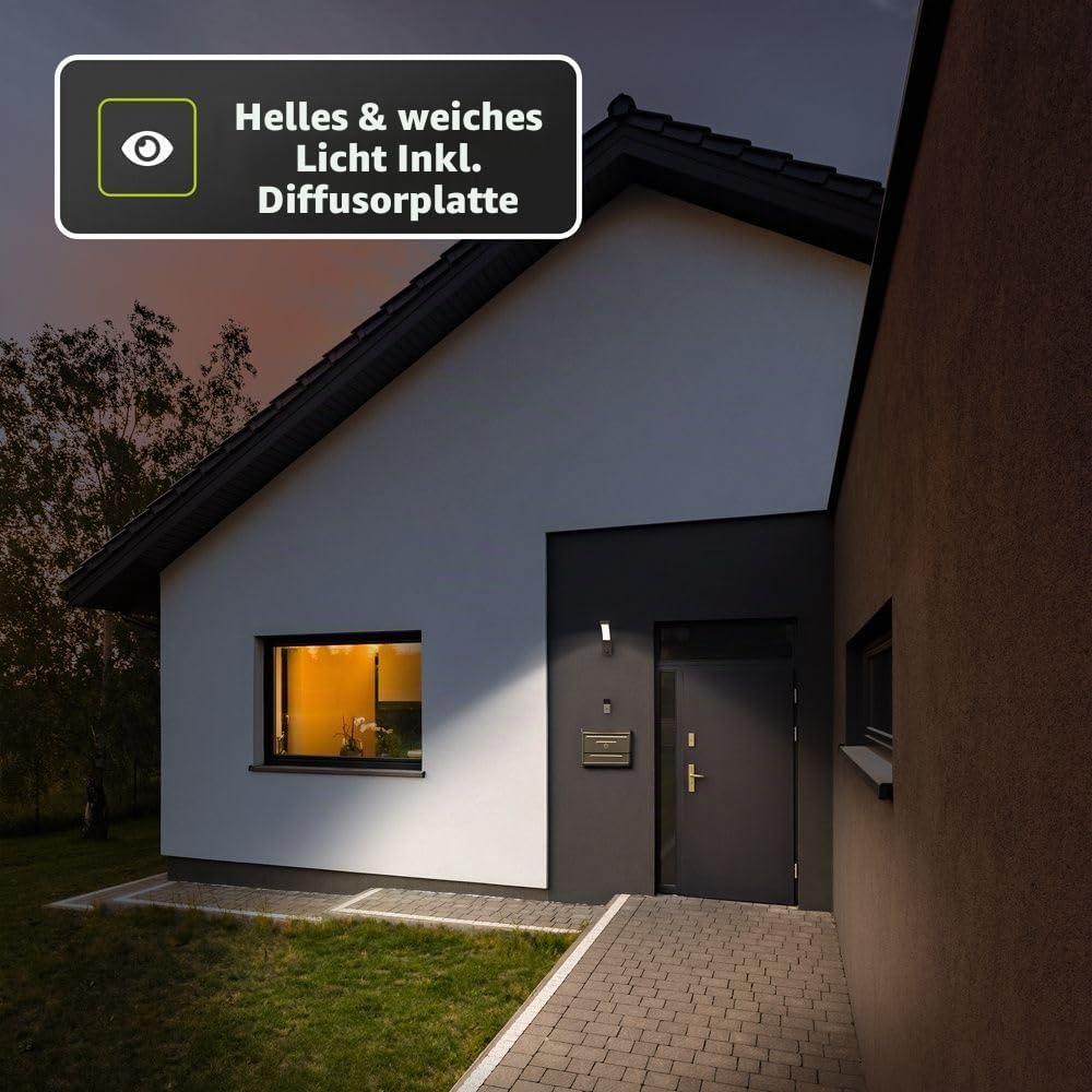 Hoftronic Bristol Strahler Sensor außen 10W 814lm 3000K