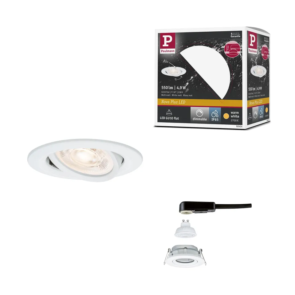 Paulmann Nova Plus GU10 Flat 92414 Einbauleuchte weiß warmweiß