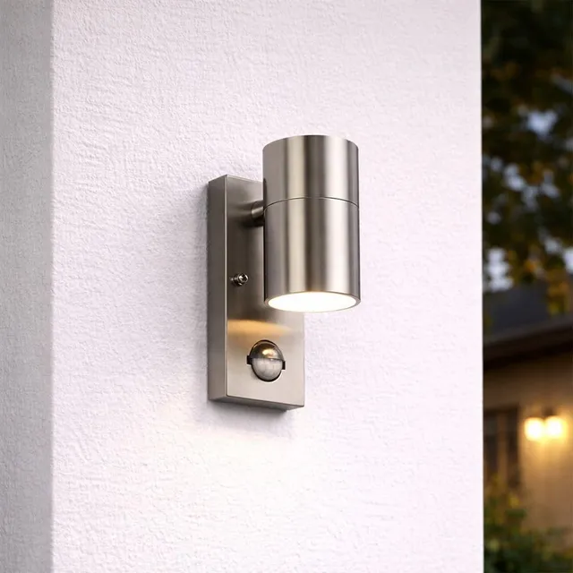 Hoftronic Mason Außenwandleuchte Edelstahl 6000K Sensor