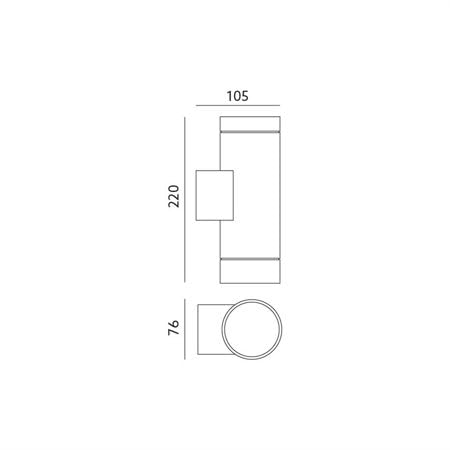 Friesenlicht Wemke 1024 Wandleuchte Eiche Up-Down