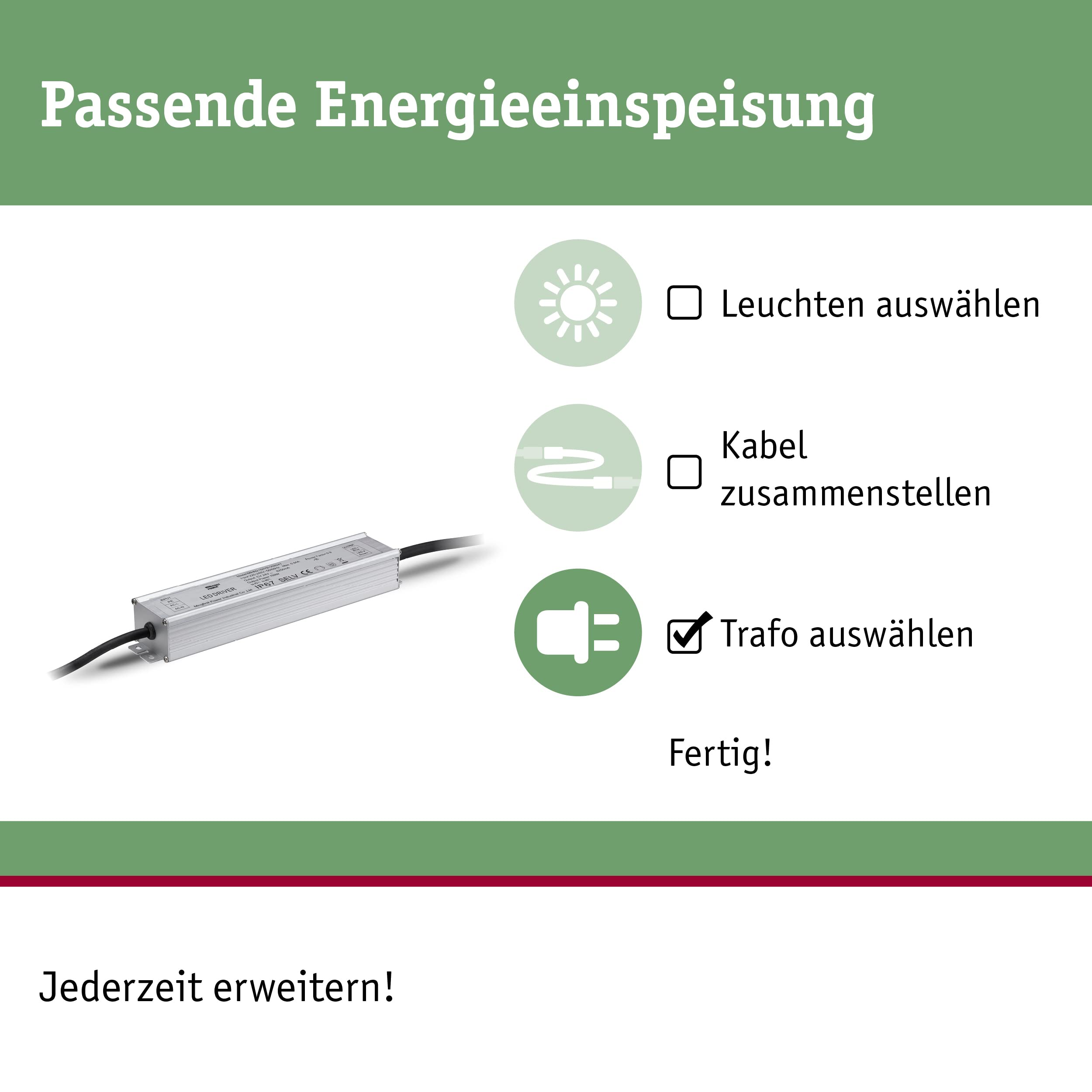 Paulmann Plug&Shine 94270 Trafo 150W IP67 Weiß