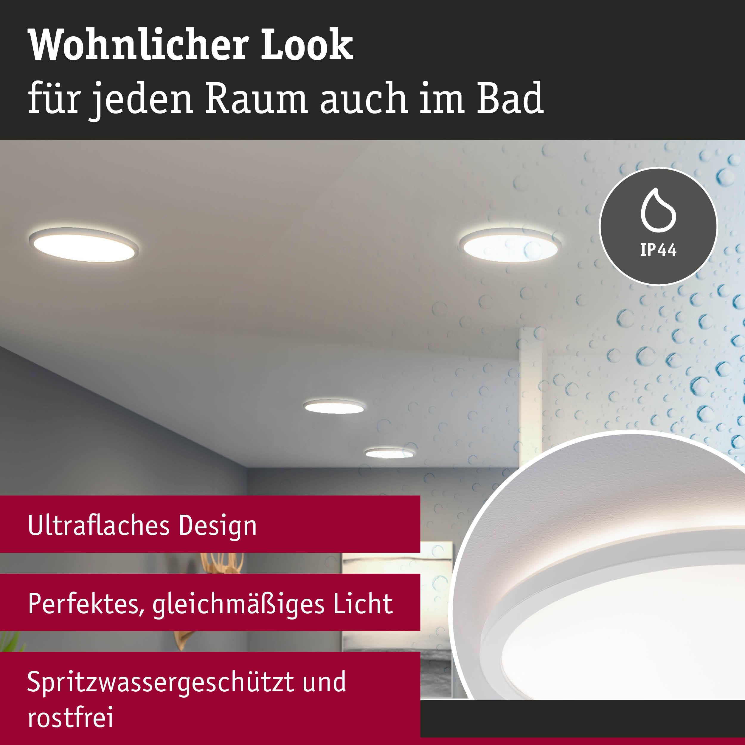 Paulmann Atria Shine 71153 LED Panel rund 293mm weiß warmweiß