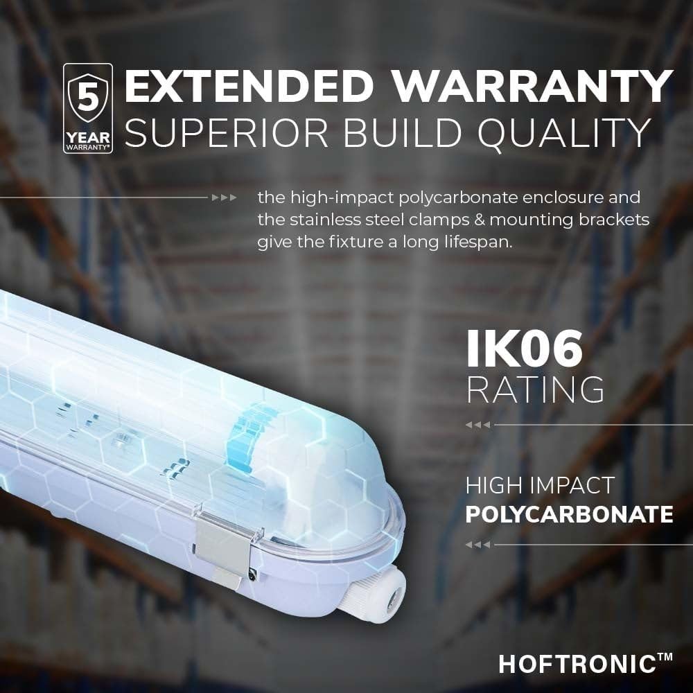 Hoftronic Feuchtraumleuchte 120cm 25er Set 3000K warmweiß