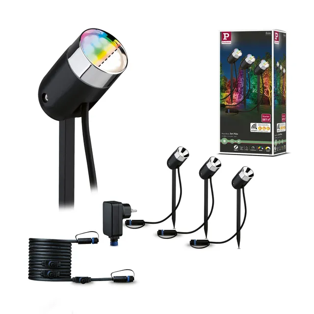 Paulmann Plug & Shine Pike Zigbee Spot Starterset 3er RGBW