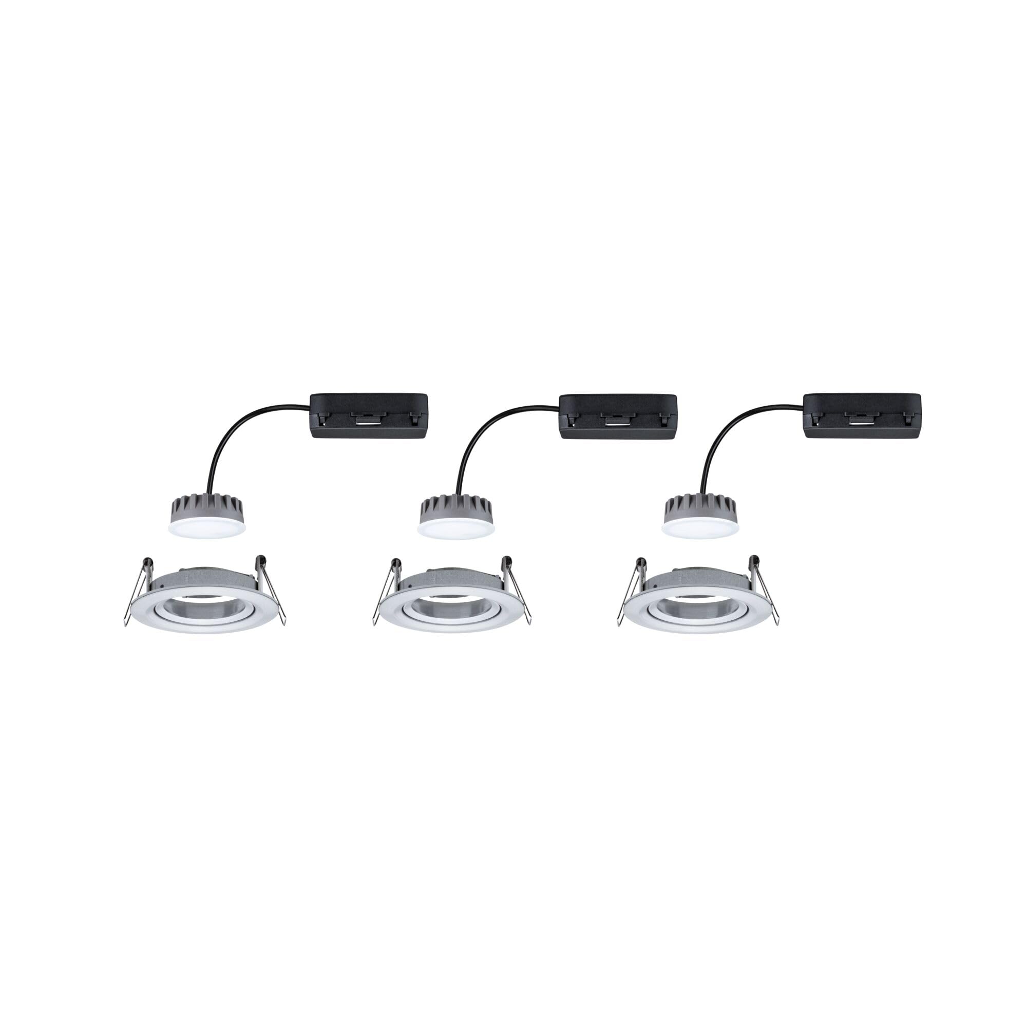 Paulmann Coin Slim Einbaustrahler 3er-Set rund schwenkbar