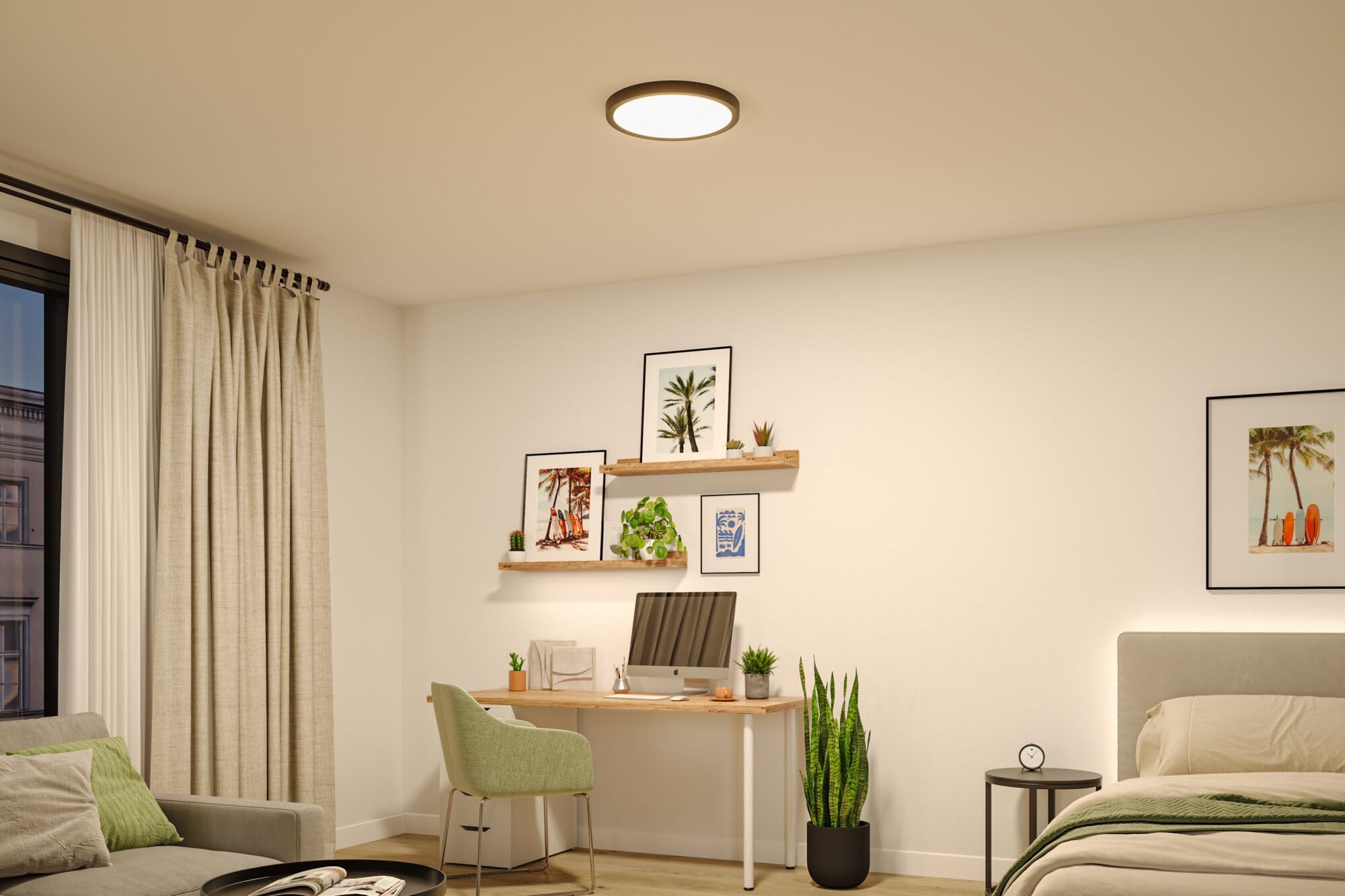 Paulmann Abia 2 LED-Panel 400mm schwarz mit Sensor