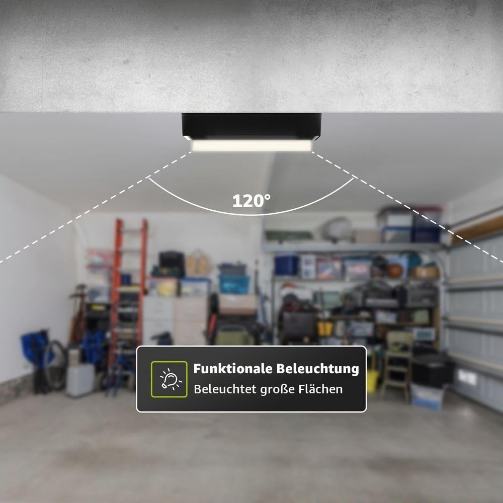 Hoftronic C-Series Kellerlampe LED 2er Set schwarz 1830lm