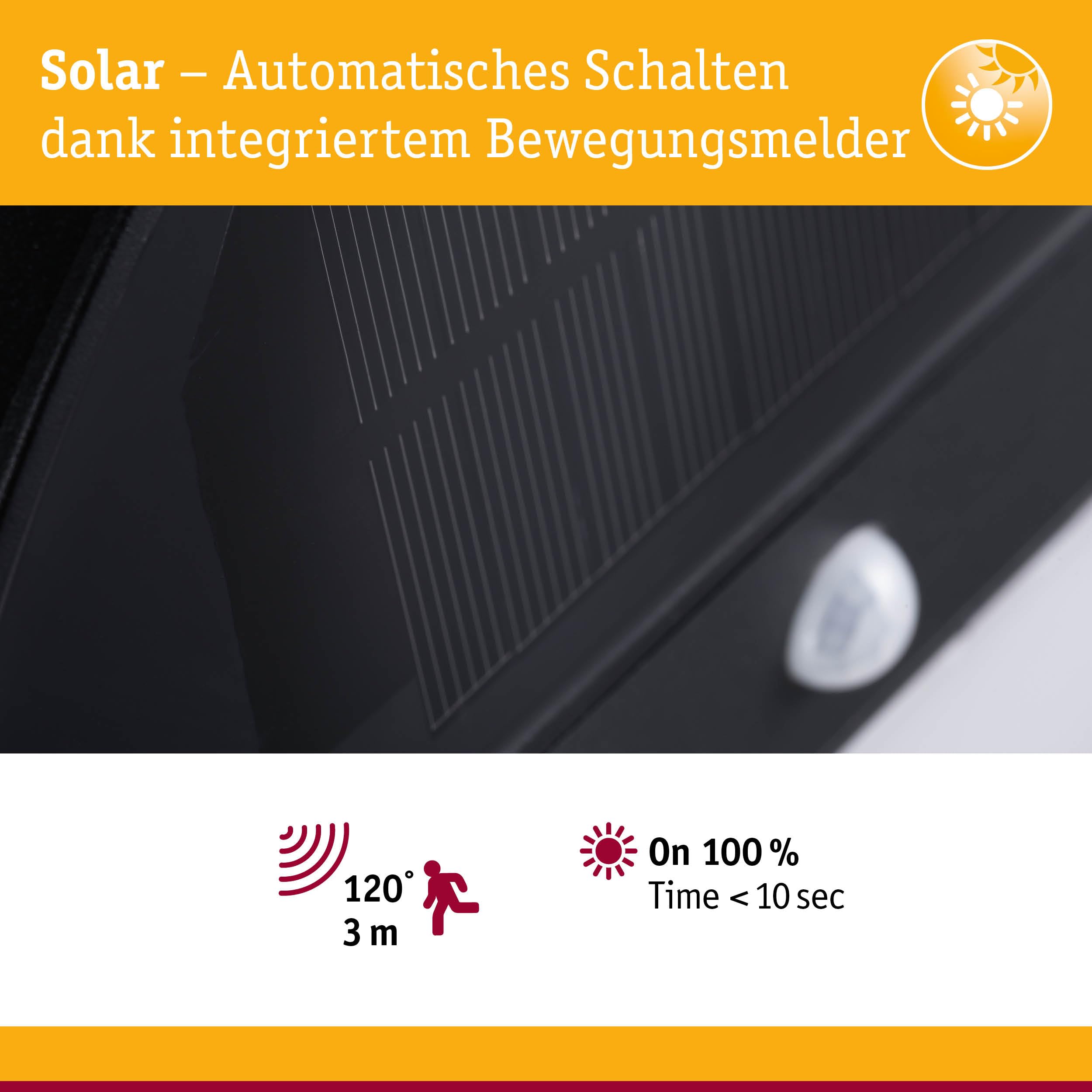 Paulmann Helena Solar Wandleuchte LED 3000K IP44