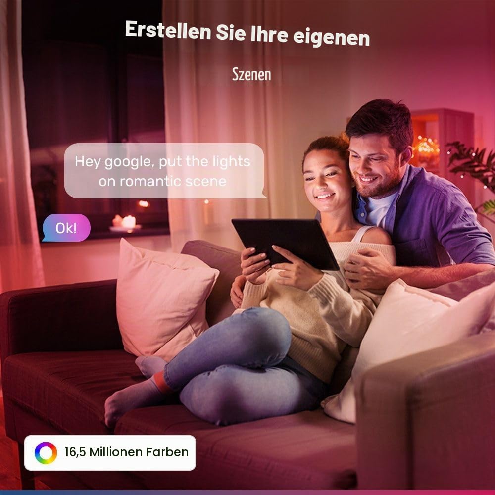 Hoftronic GU10 Smart LED Lampe 6er RGBWW dimmbar