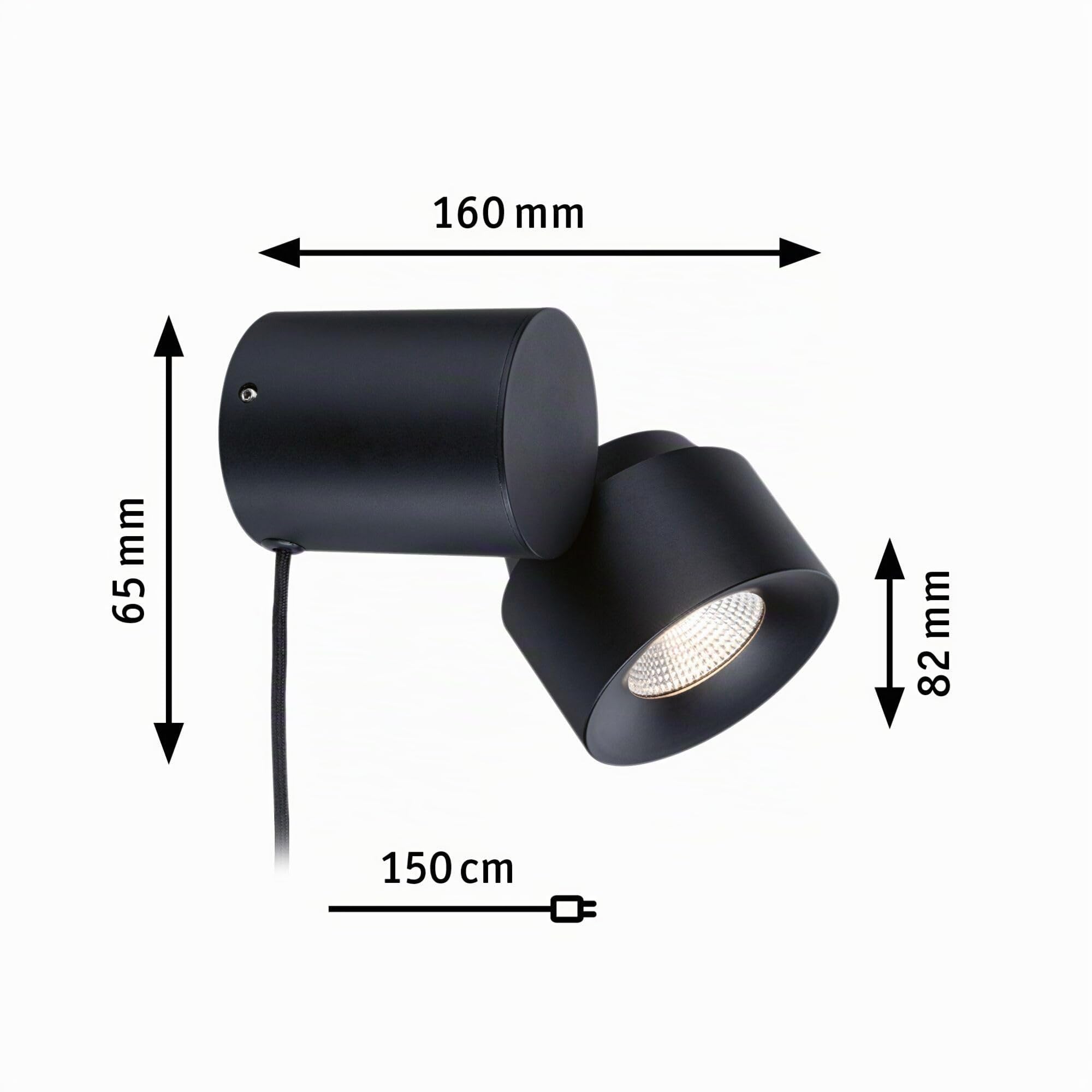 Paulmann 79781 Puric Pane Tischleuchte Zigbee Schwarz